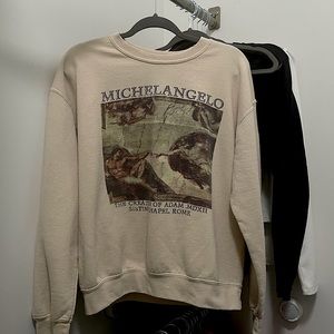 Pacsun Michelangelo ‘the creation’ Crewneck